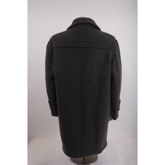 Burberry London Mens Wool Duffle Toggle Coat IT 52 US 42 Gray Nova Check Plaid - Picture 5 of 10